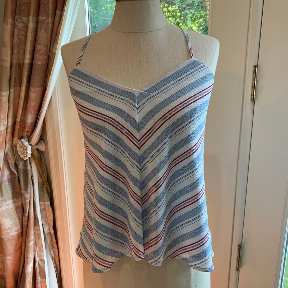 Oliviaceous Striped Tank Top